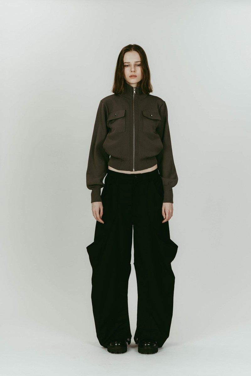 high - boot detail pants(unisex)/black - KNUTH MARF