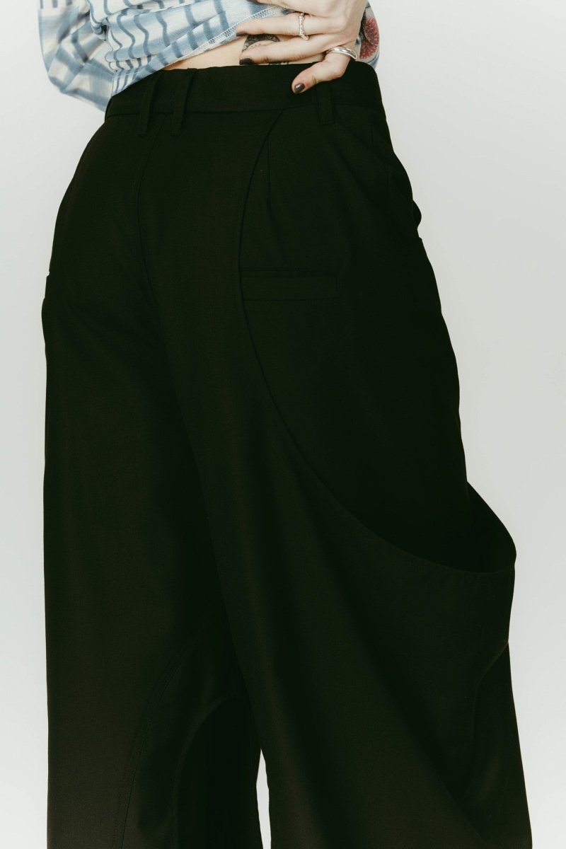 high - boot detail pants(unisex)/black - KNUTH MARF