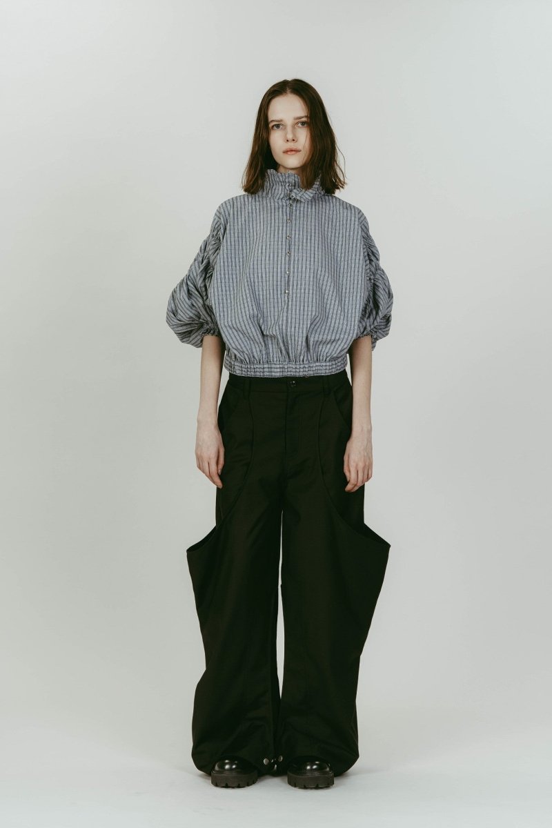 high - boot detail pants(unisex)/black - KNUTH MARF