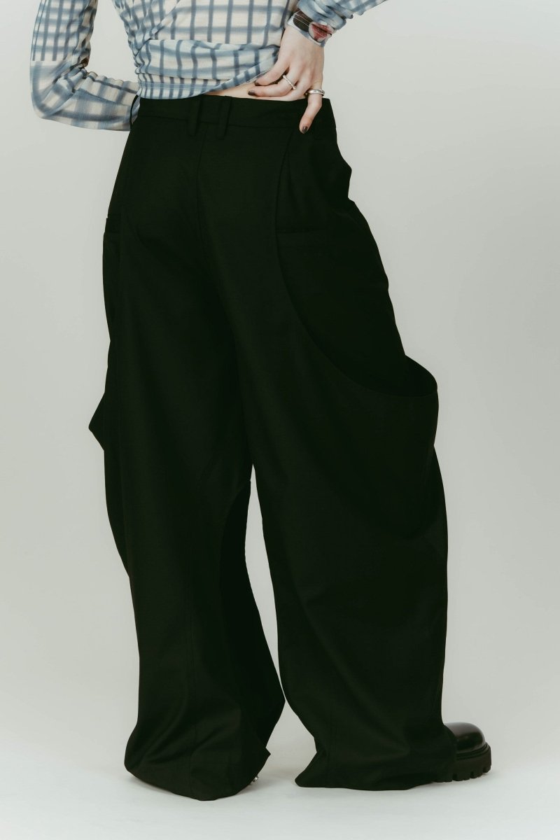 high - boot detail pants(unisex)/black - KNUTH MARF