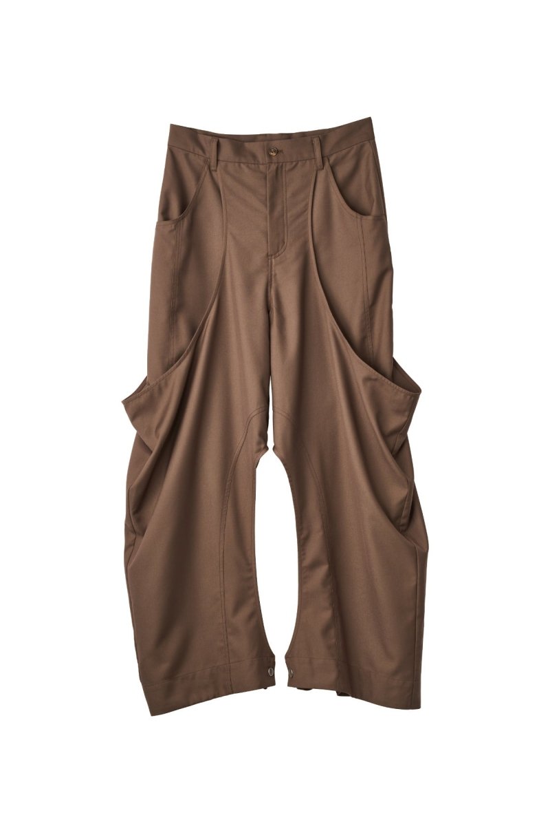 high - boot detail pants(unisex)/brown - KNUTH MARF