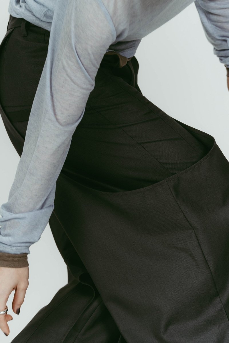 high-boot detail pants(unisex)/gray | KNUTH MARF