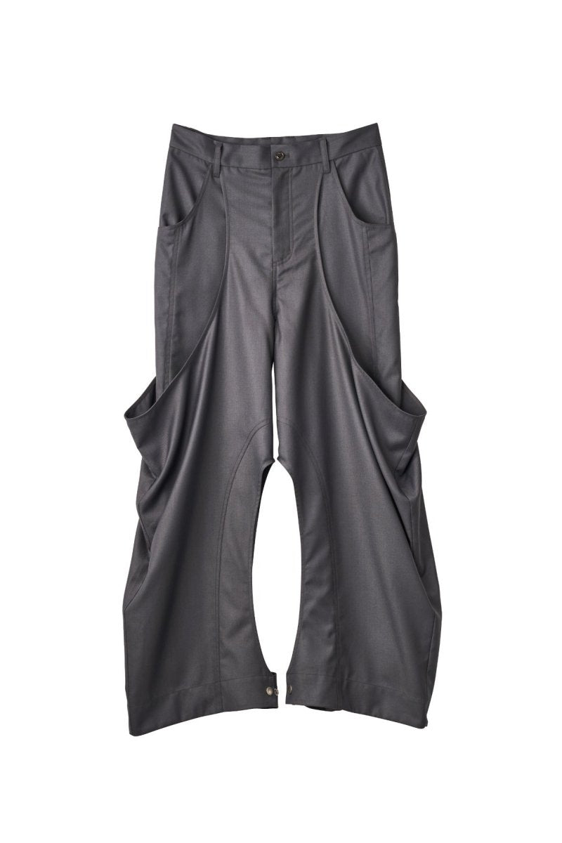 high-boot detail pants(unisex)/gray