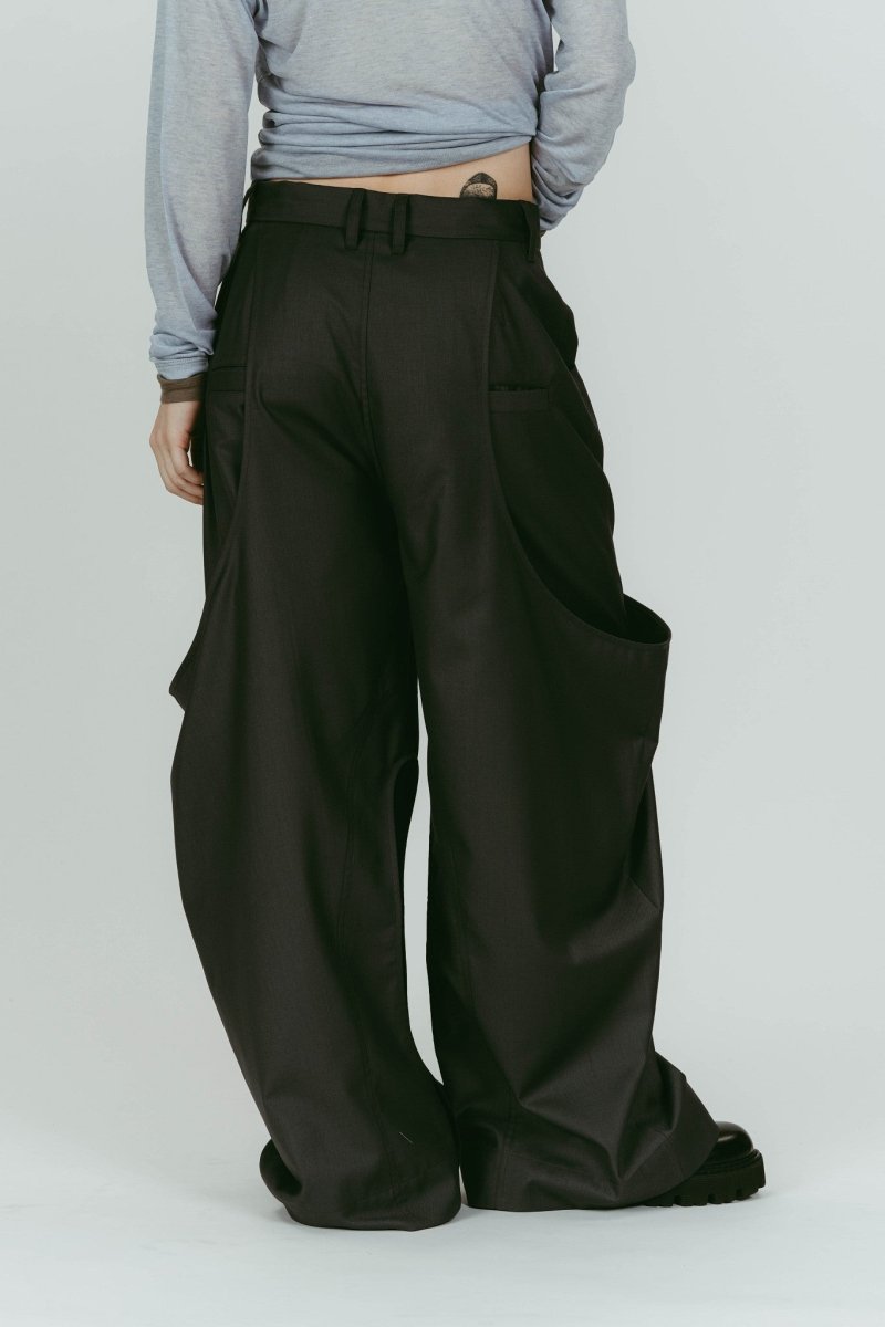 high-boot detail pants(unisex)/gray | KNUTH MARF