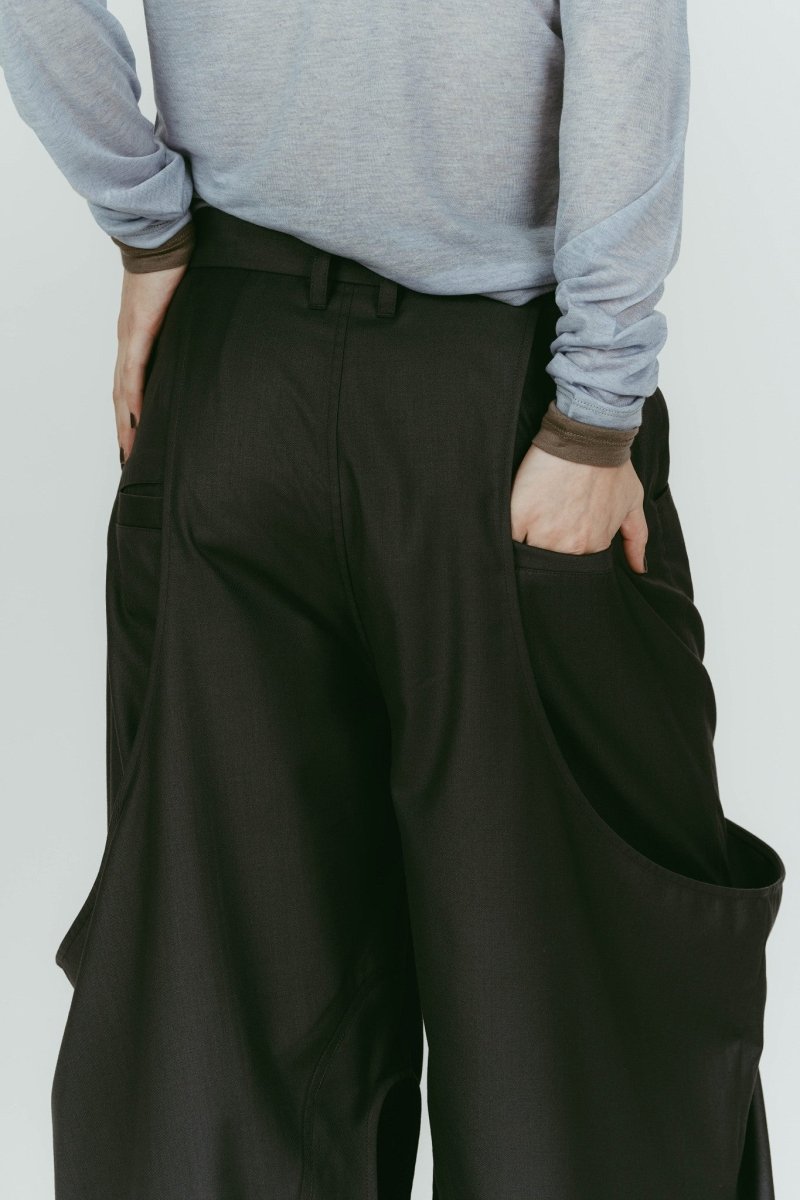 high-boot detail pants(unisex)/gray | KNUTH MARF