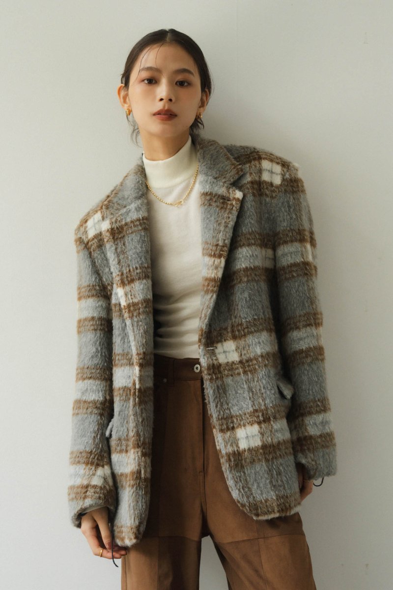  - high - end - 2way jacket outer(unisex)/graycheck - KNUTH MARF