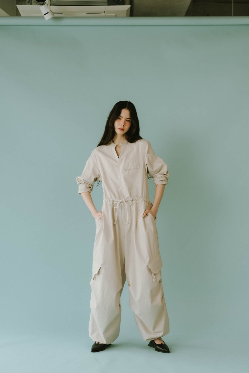  - high - end - collarless jumpsuit/2color - KNUTH MARF