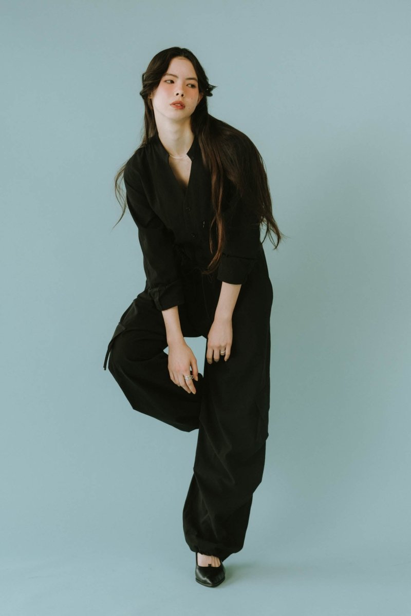  - high - end - collarless jumpsuit/2color - KNUTH MARF