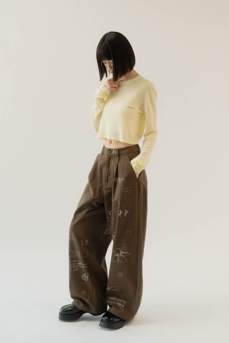 high waist tattoo pants(KotokaIzumi collab)/3color - KNUTH MARF