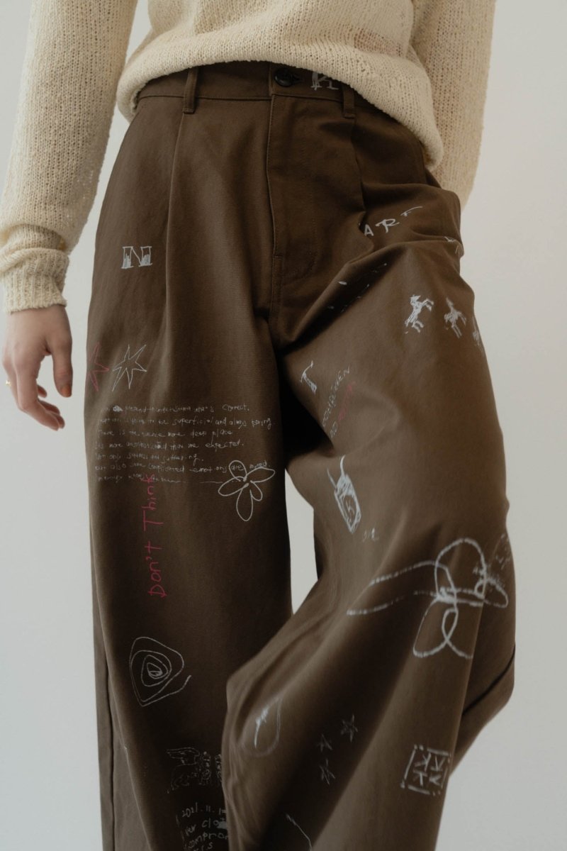 high waist tattoo pants(KotokaIzumi collab)/3color - KNUTH MARF