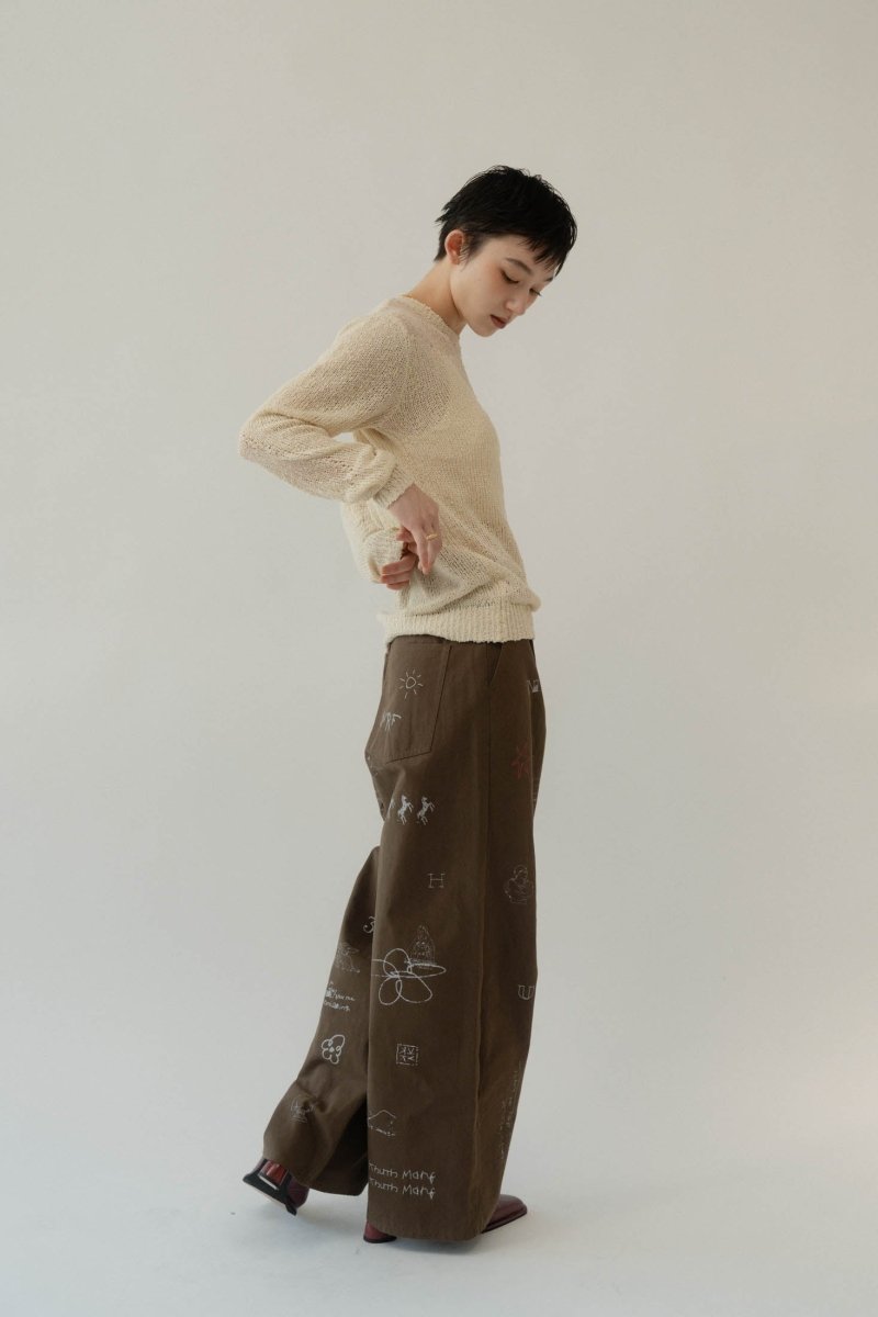 high waist tattoo pants(KotokaIzumi collab)/3color - KNUTH MARF