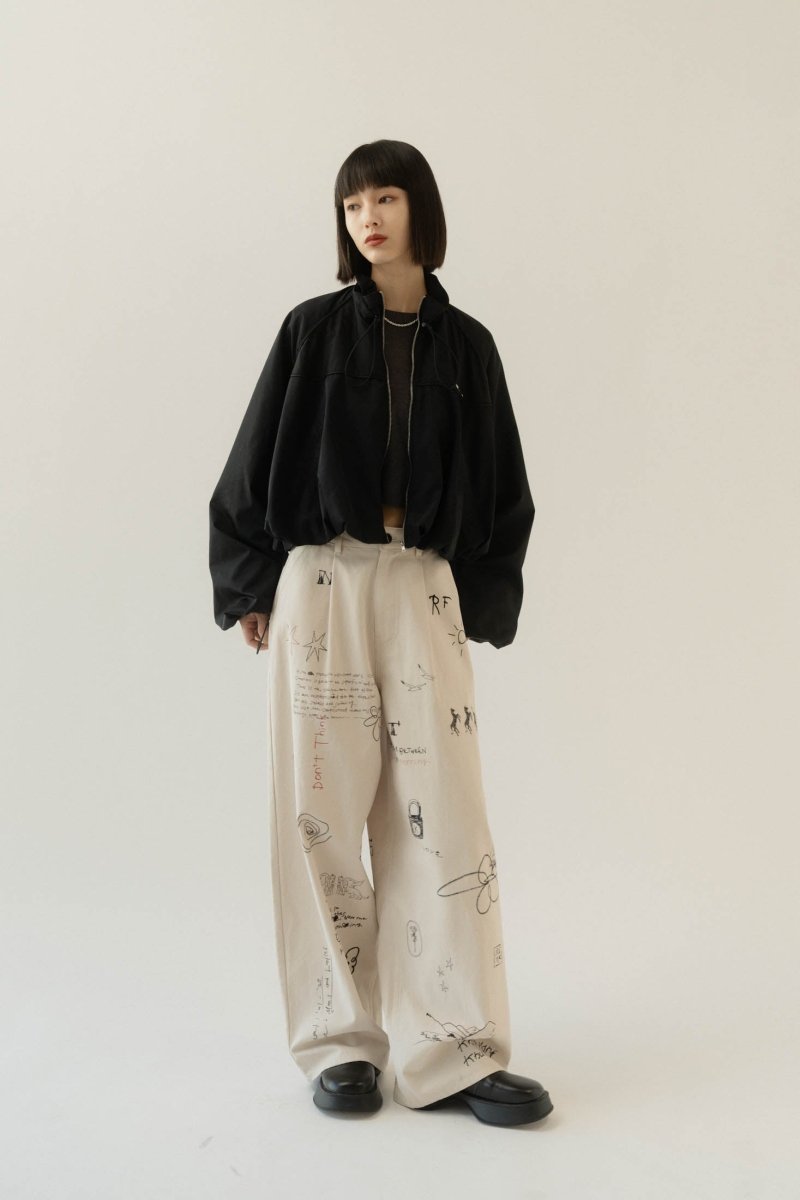 high waist tattoo pants(KotokaIzumi collab)/3color - KNUTH MARF