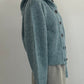 hooded cardigan knit/blue - KNUTH MARF