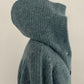 hooded cardigan knit/blue - KNUTH MARF