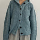 hooded cardigan knit/blue - KNUTH MARF