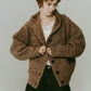 hooded cardigan knit/brown - KNUTH MARF