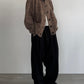 hooded cardigan knit/brown - KNUTH MARF