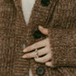 hooded cardigan knit/brown - KNUTH MARF