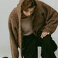 hooded cardigan knit/brown - KNUTH MARF