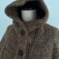 hooded cardigan knit/brown - KNUTH MARF