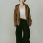 hooded cardigan knit/brown - KNUTH MARF