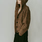 hooded cardigan knit/brown - KNUTH MARF