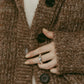 hooded cardigan knit/brown - KNUTH MARF