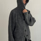 hooded cardigan knit/gray - KNUTH MARF