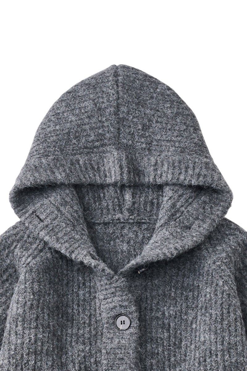 hooded cardigan knit/gray - KNUTH MARF