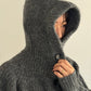 hooded cardigan knit/gray - KNUTH MARF