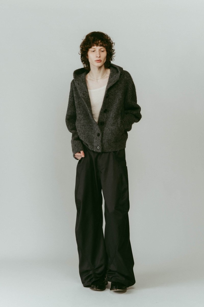 hooded cardigan knit/gray - KNUTH MARF