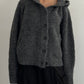 hooded cardigan knit/gray - KNUTH MARF