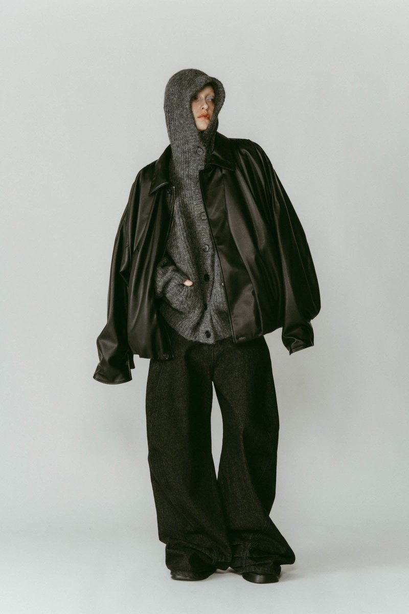 hooded cardigan knit/gray - KNUTH MARF