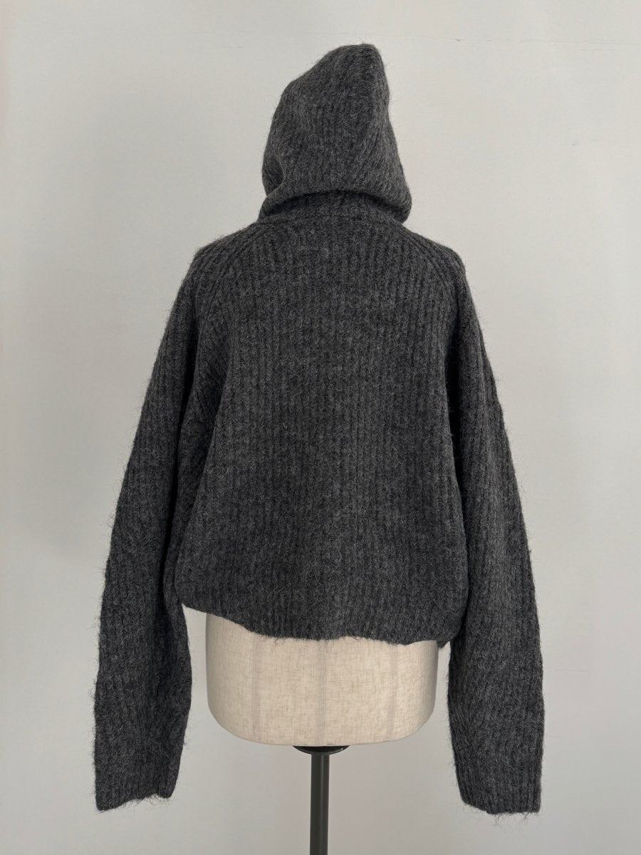 hooded cardigan knit/gray - KNUTH MARF