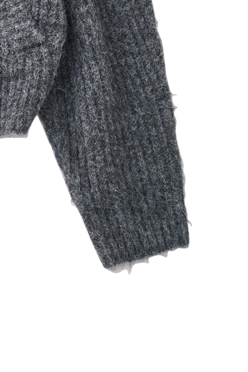 hooded cardigan knit/gray - KNUTH MARF