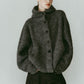 hooded cardigan knit/gray - KNUTH MARF