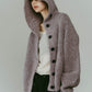 hooded cardigan knit/lilac - KNUTH MARF