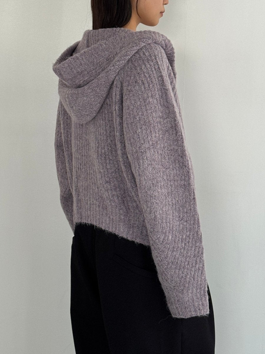 hooded cardigan knit/lilac - KNUTH MARF