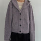 hooded cardigan knit/lilac - KNUTH MARF