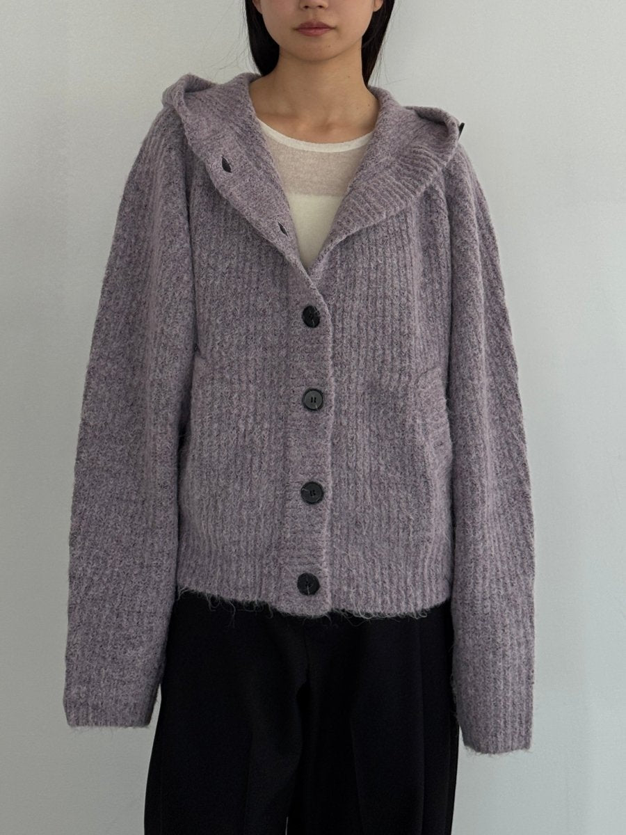 hooded cardigan knit/lilac - KNUTH MARF