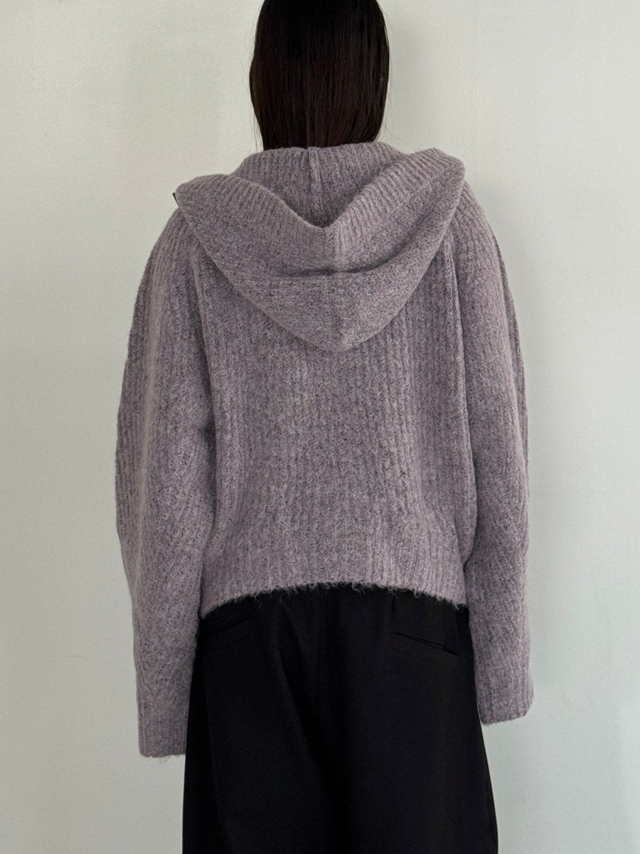 hooded cardigan knit/lilac - KNUTH MARF