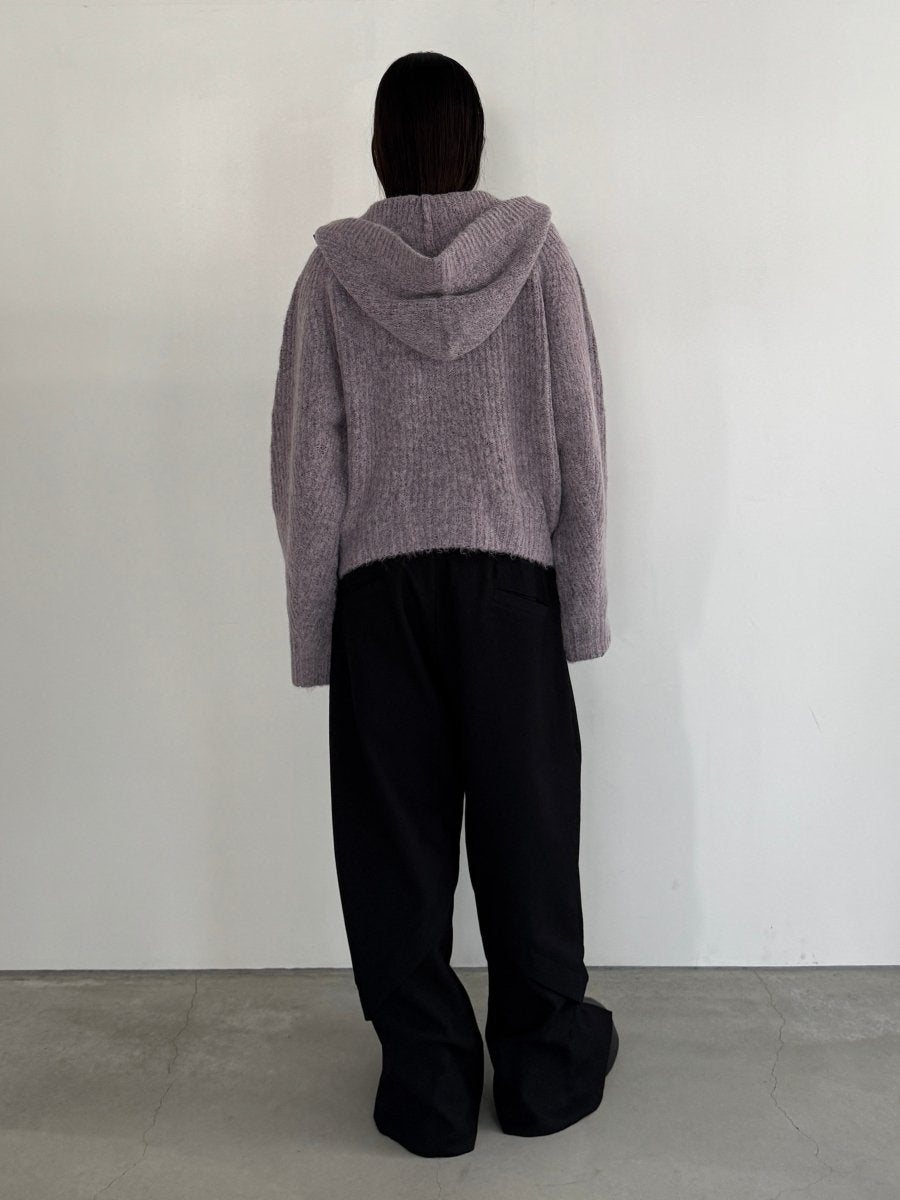 hooded cardigan knit/lilac - KNUTH MARF