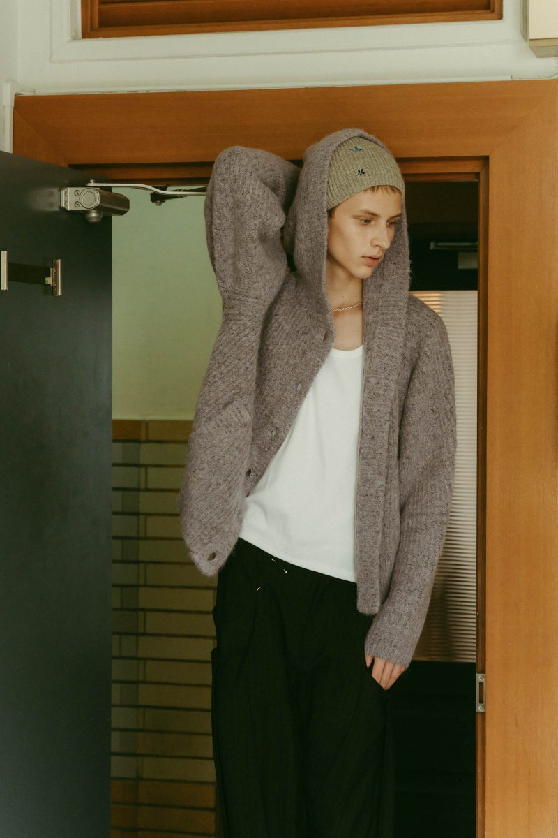 hooded cardigan knit/lilac - KNUTH MARF