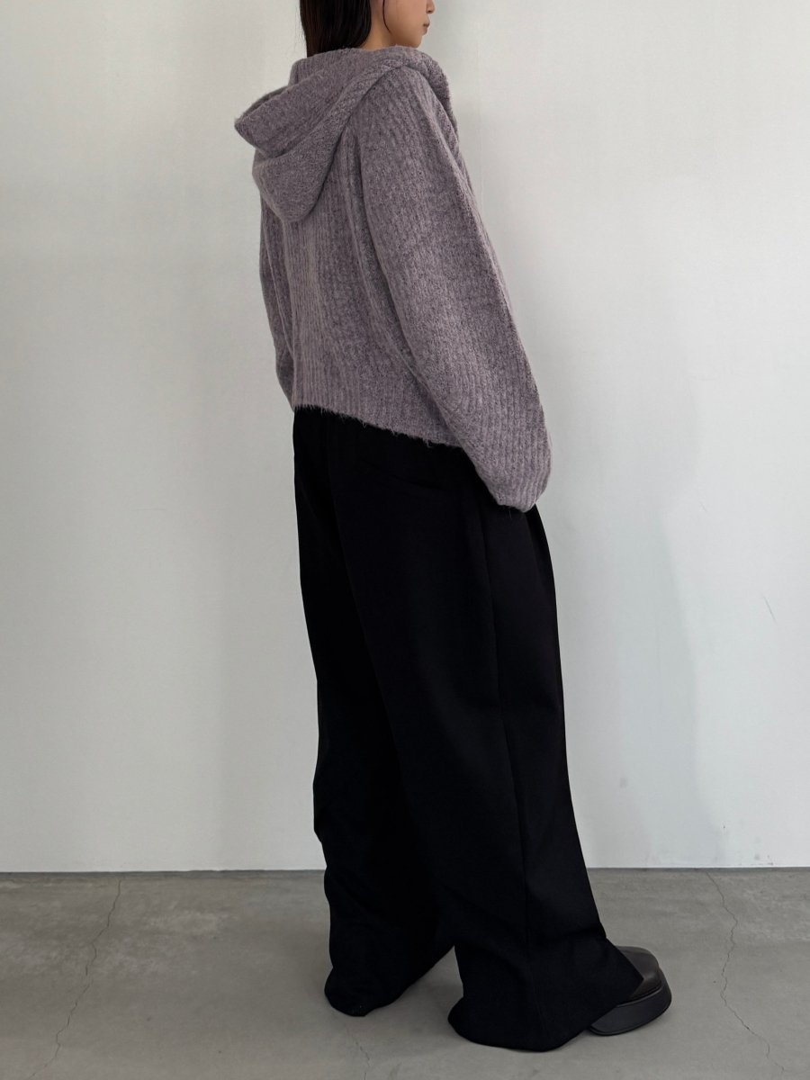 hooded cardigan knit/lilac - KNUTH MARF