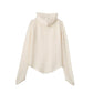 hooded jacquard top/white - KNUTH MARF