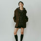 hooded over shirts(unisex)/checkblack - KNUTH MARF
