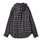 hooded over shirts(unisex)/checkblack - KNUTH MARF