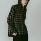 hooded over shirts(unisex)/checkblack - KNUTH MARF