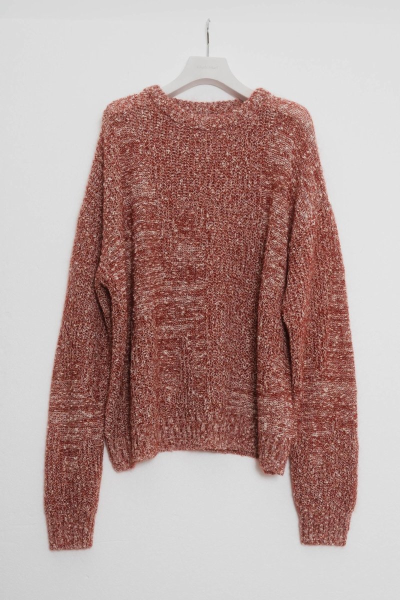 jaguard sheer knit(unisex)/red