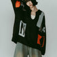 K design knit pullover(unisex)/black - KNUTH MARF